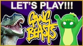 LET'S PLAY!! GANG BEASTS!! ☁👃 PurpleCrumbs ULTIMATE T-REX