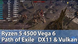 Path of Exile on AMD Ryzen 5 4500U Vega 6 - Gameplay Benchmark Test