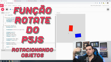 Função Rotate do P5js. Rotacionando Objetos. Curso de JavaScript com P5js. Parte 23.