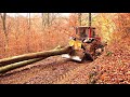 Hard work in the woods-Tractor Same Laser-Tractare lemne cu un troliu gigant