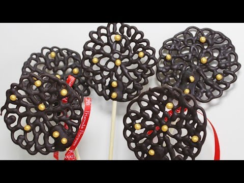 Chocolate Lace Lollipops | Quick And Easy To Make Chocolate Dessert Recipe | Kanak's Kitchen