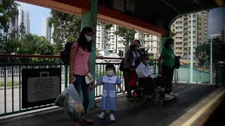 [新墟主力][Hong Kong Light Rail(LRT)]港鐵第二代輕鐵列車 614線(往元朗)行車片段(附九鐵化車廂廣播)