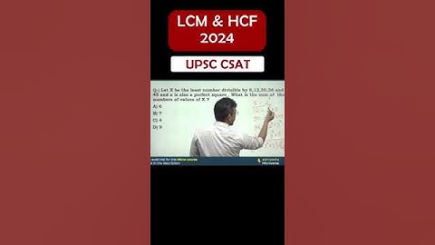 UPSC CSAT 2024 LCM & HCF | Abhimanu IAS | Quant | #YTShorts #Abhipedia #Trending