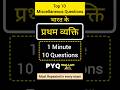 भारत के प्रथम व्यक्ति (First Person of India) | Most Repeated Top 10 PYQ | बार बार पूछे जाने वाले