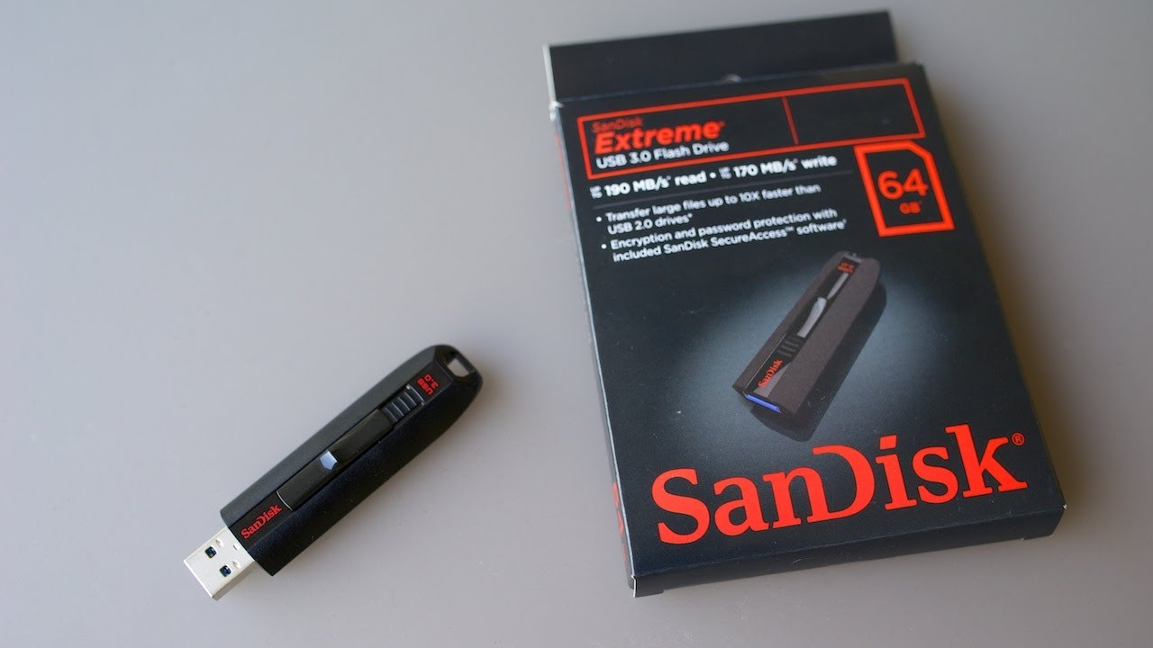 Test de la clé USB SanDisk Cruzer Extreme 64 Go 