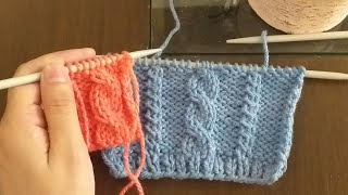 Knitting Cable Pattern | 4 Stitch Simple Cable | Simplest Cable knitting