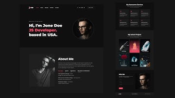 Build Responsive Personal Portfolio Website HTML CSS And JavaScript