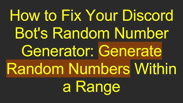 How to Fix Your Discord Bot