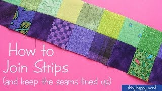 How to Join Pieced Strips and Keep the Seams Lined Up
