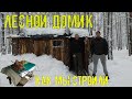 КАК МЫ ПОСТРОИЛИ ДОМИК В ЛЕСУ | ЛЕСНАЯ ЛАЧУГА | Bushcraft