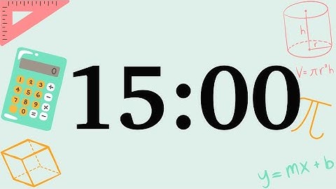 15 Minute Cute Math Timer (Silent)