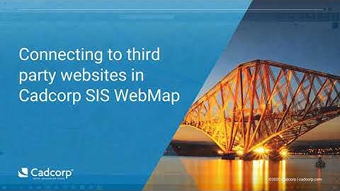 Connecting to Third Party Websites in Cadcorp SIS WebMap