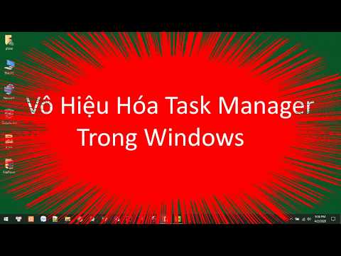 Vô Hiệu Hóa Task Manager Trong Windows 10