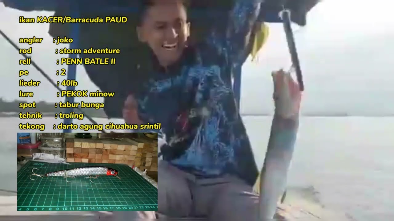 TROLING BARRACUDA/TUNUL sore hari spot PANTAI MARINA-PANTAI MARON SEMARANG