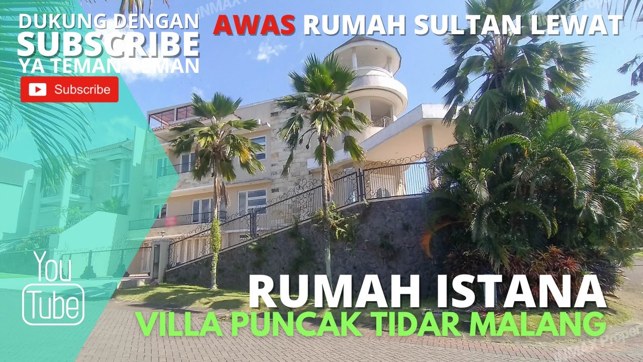 RUMAH DIJUAL || RUMAH MEWAH DENGAN KOLAM RENANG VILLA PUNCAK TIDAR || KOTA MALANG