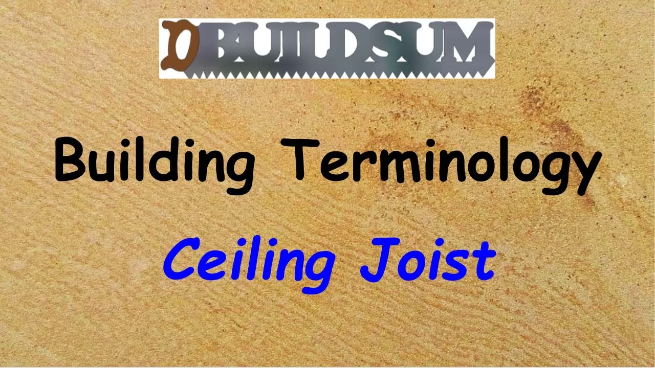 Building Terminology Ceiling Joist