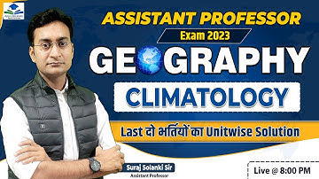 Assistant Professor Geography PYQ