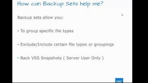 Selecting files for backup