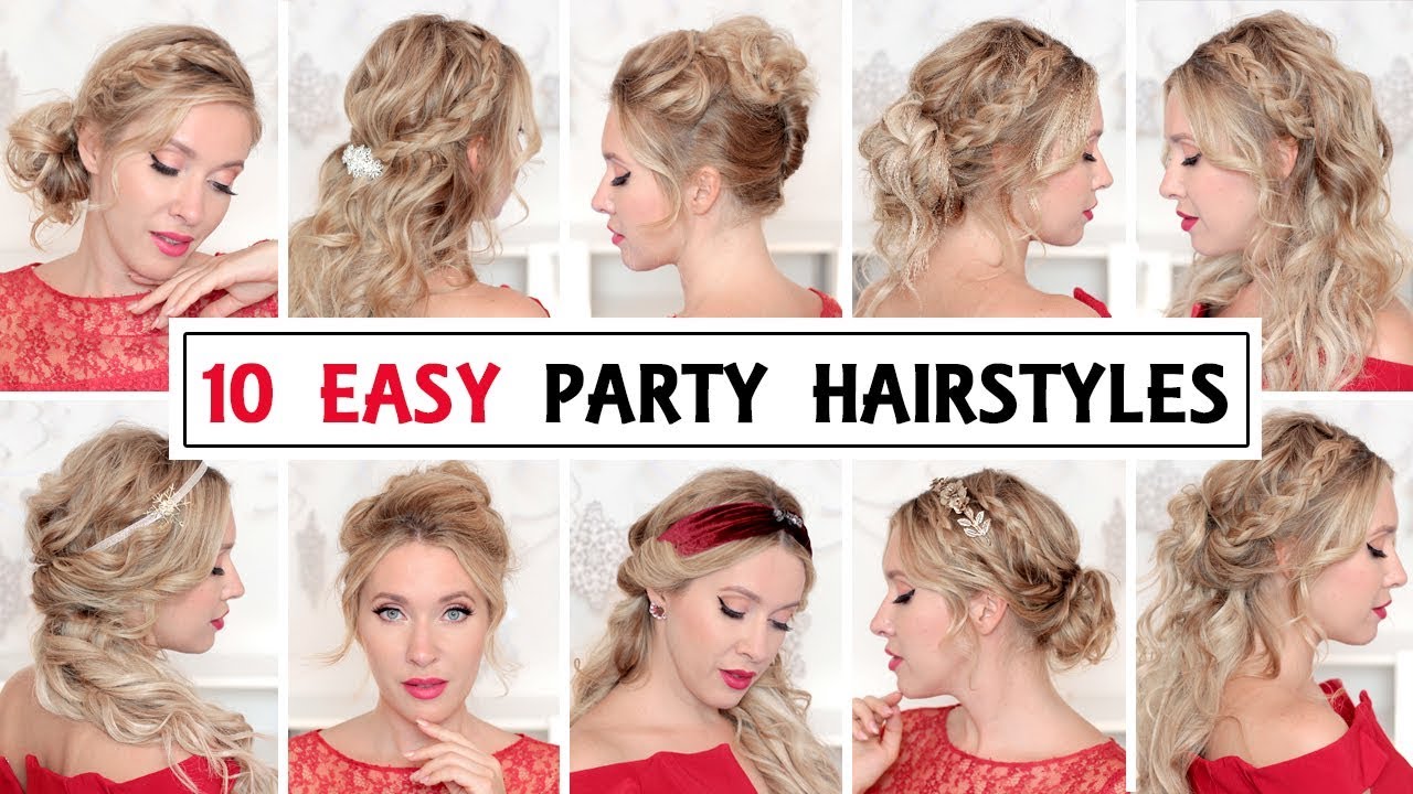 10 EASY WEDDING party HAIRSTYLES for short, medium and long hair BACK TO  SCHOOL - YouTube