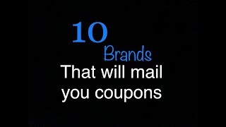 How to Get Free Coupons Mailed to You!
