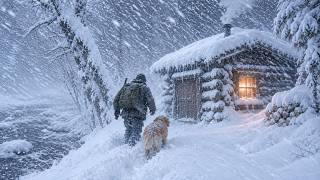 Hiding 10 Days in a Wooden Cabin from a Severe SNOWSTORM ​​| Extreme Winter Survival