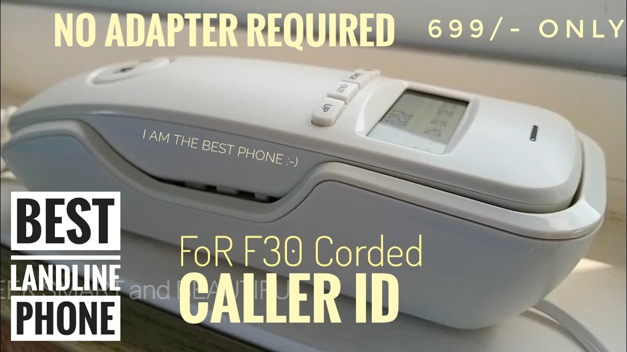 FoR F30 Corded Caller ID Landline Phone Space Saving Decent Corded