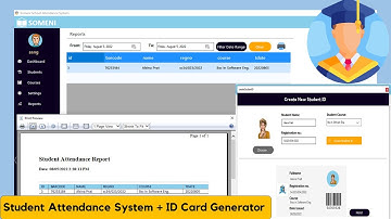 QR Code / Barcode + SMS Student Attendance System with ID Card Generator ~ SMS Notifications