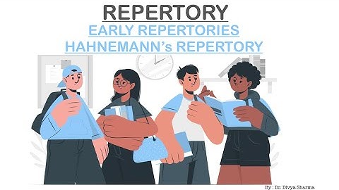 REPERTORY - EARLY REPERTORIES (Hahnemann