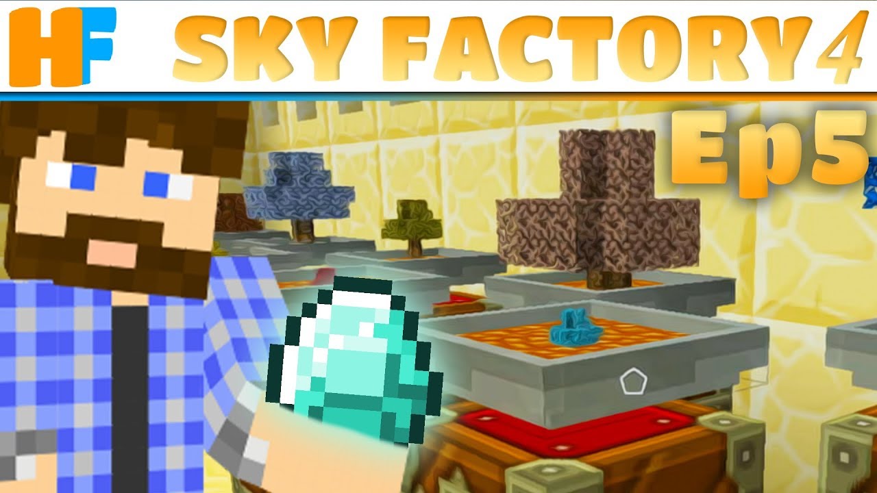 Diamonds in the Trees | Sky Factory 4 | Episode 5 - YouTube