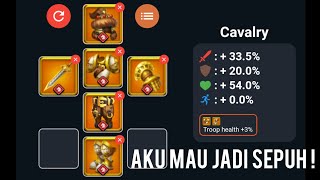 Rekomendasi TERBAIK equipment CAVALRY dari CUPU menjadi SUHU di Rise of Kingdoms 🥶