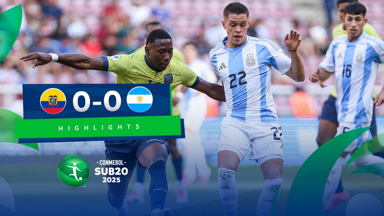 ECUADOR vs. ARGENTINA [0-0] | RESUMEN | CONMEBOL SUB20 | FASE DE GRUPOS ...