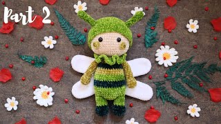 DRAGONFLY | PART 2 | WINGS, ARMS, CHEEKS, LEGS | CROCHET WITH VELVET YARN | HOW TO CROCHET AMIGURUMI