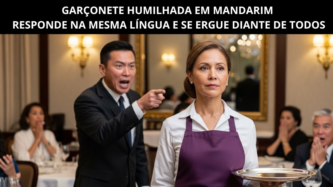 GARÇONETE HUMILHADA EM MANDARIM POR BILIONÁRIO… ENTÃO ELA RESPONDE NA MESMA LÍNGUA E SE ERGUE 