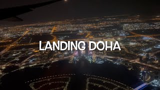 Landing Doha QATAR AIRWAYS 4K 60fps