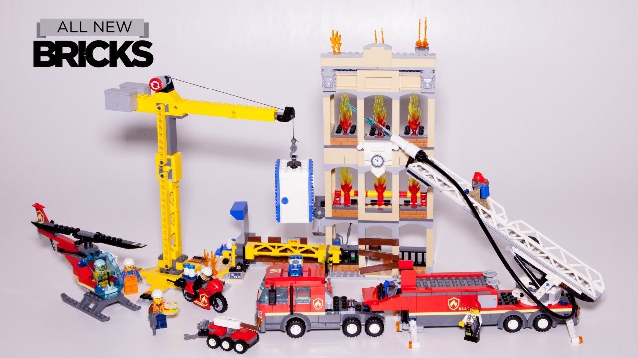 køre Forudsige ekspedition Lego City 60216 Downtown Fire Brigade Speed Build - YouTube