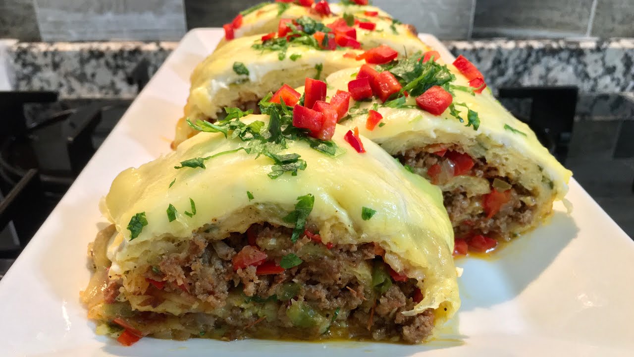 ???? Görüntüsü Şahane Lezzeti Efsane ???????? KIYMALI RULO PATATES ✅ YEMEK TARİFLERİ – Esra Yıldırım