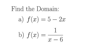 Find the Domain of a Line and of a Simple Rational Function