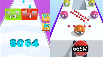 Number Run Shooting Vs Ball Merge 2048| Android ios gameplay walkthrough