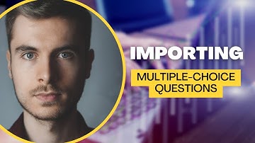 Importing multiple-choice questions into the question bank