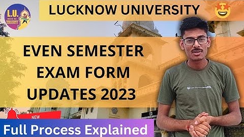 Even Semester Exam form Lucknow University | Lucknow University Semester Exam 2023