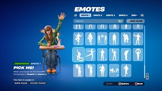 *NEW* Fortnite PJ Outfit Showcased With All My Emotes!