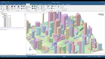 How to import large City model into Ansys HFSS - SBR+, SpaceClaim