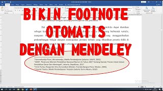 How to Create Footnotes from a Journal with Mendeley