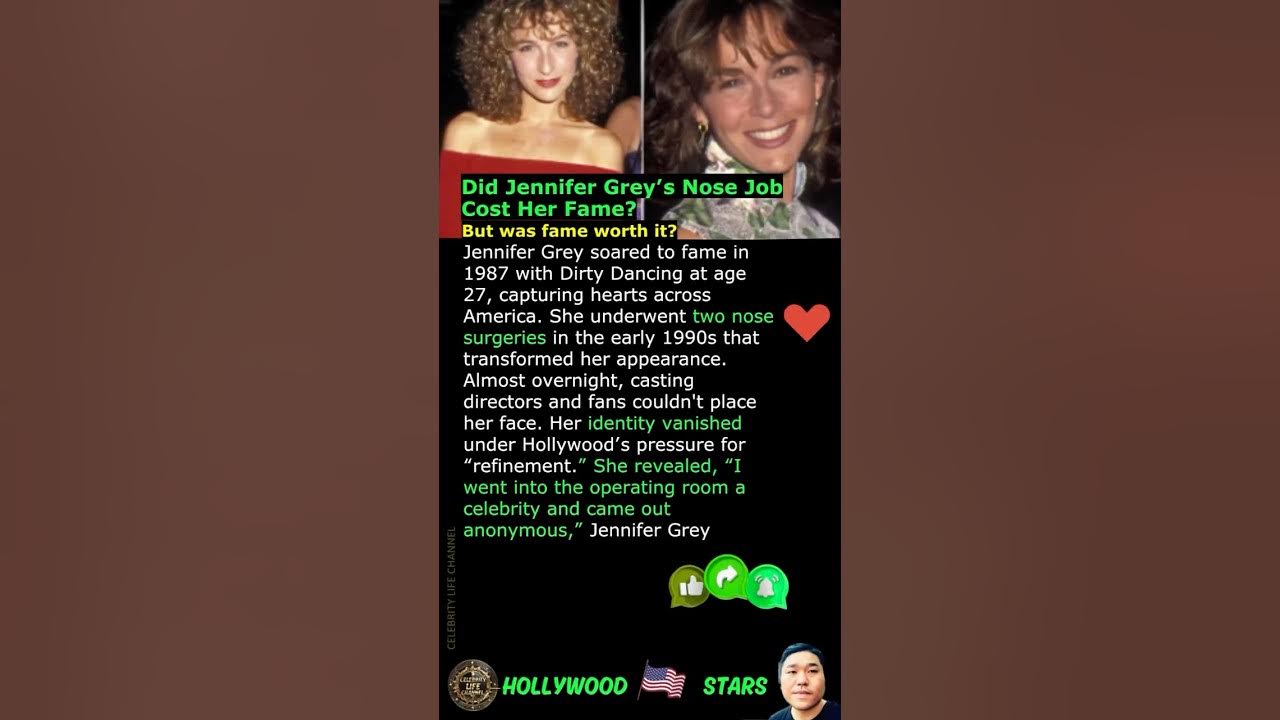 Did Jennifer Grey’s Nose Job Cost Her Fame? - YouTube