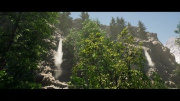 REALISTIC Mountain Waterfalls in Unreal Engine 5 with Niagara Fluids