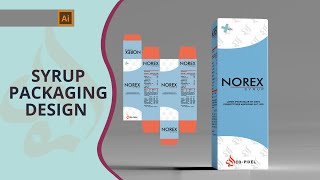 Full How to Basic Packaging Design in Adobe Illustrator (shape tools -path stroke -box template design) Guide