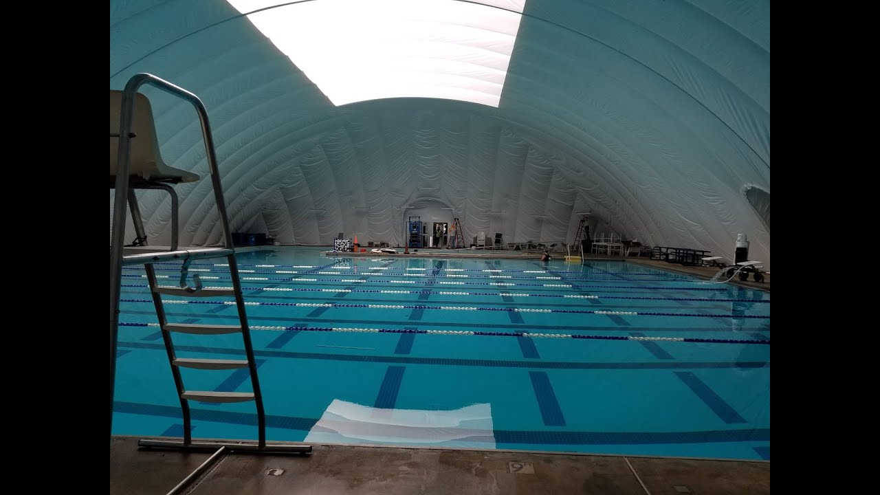 Great Mills Pool 2018 Pool Bubble Replacement Project YouTube
