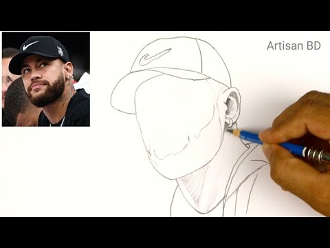 Drawing Of Realistic Face Neymar Jr Brazil Football Player From Neymar 