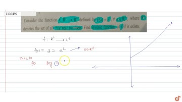 Consider the function `f : R^+ - gt R^+` defined by `f(x) = e^x, AA x in R`, where `R^+` denot