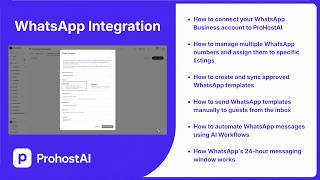 How to Connect WhatsApp to ProhostAI + Set Up Automated WhatsApp Templates